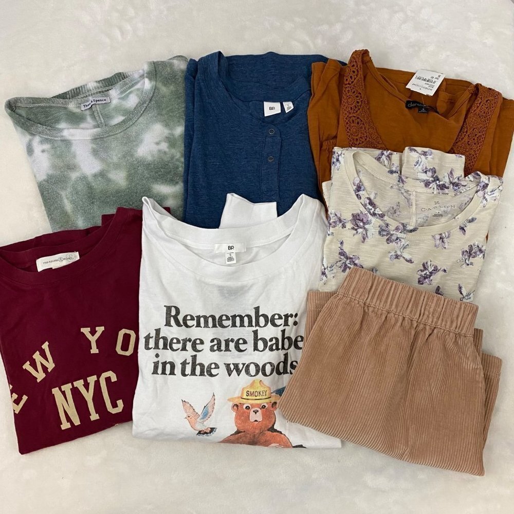 Bundle Lot of 7 Small Nordstrom’s Brand Long Sleeve Fall Winter Shirts and Skirt